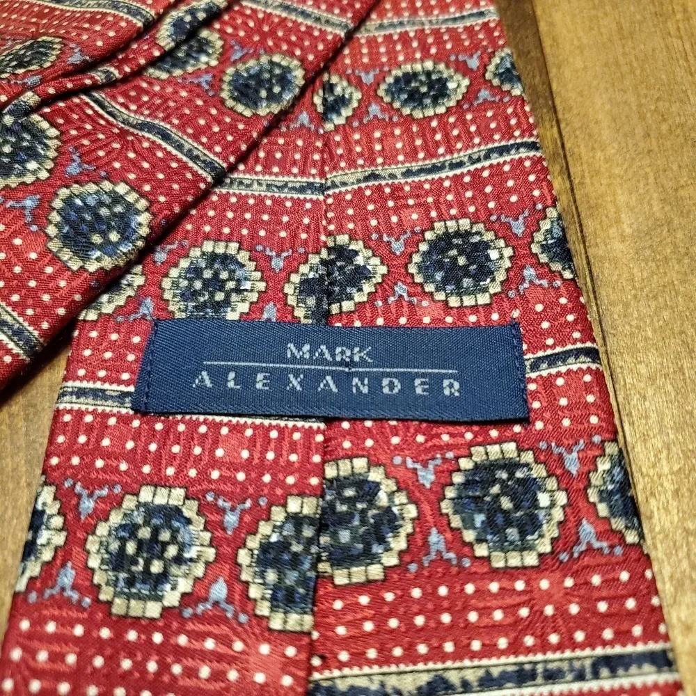 Mark Alexander All Silk Geometric Tie